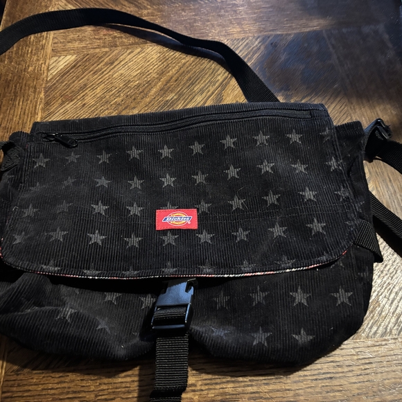 Dickies Other - Dickies Black Star Print Messenger Bag with Flap Design
